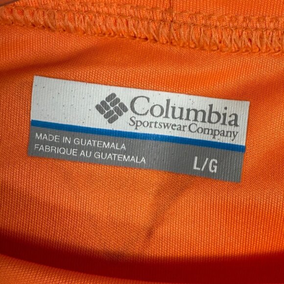 Columbia PFG Terminal Tackle Shirt Mens L Orange Long Sleeve Moisture Wicking - Picture 7 of 16